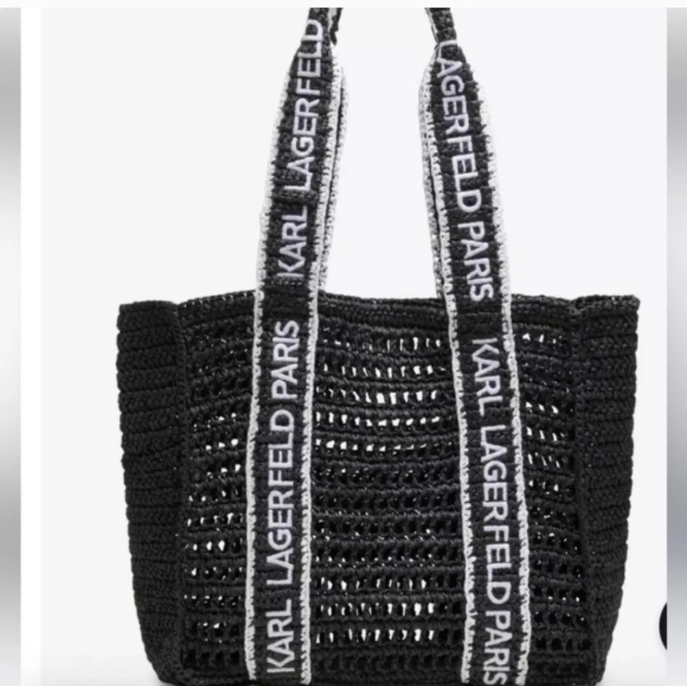 Karl Lagerfield Antibes Straw Tote LH1AL2DF NWT